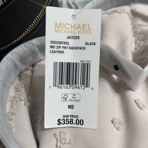 Michael Kors Black Leather Backpack